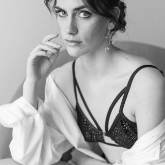 Sweet Black Daisy Bra - BH aus schwarzer Spitze