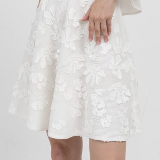 Rock mit modernem Blumenmuster