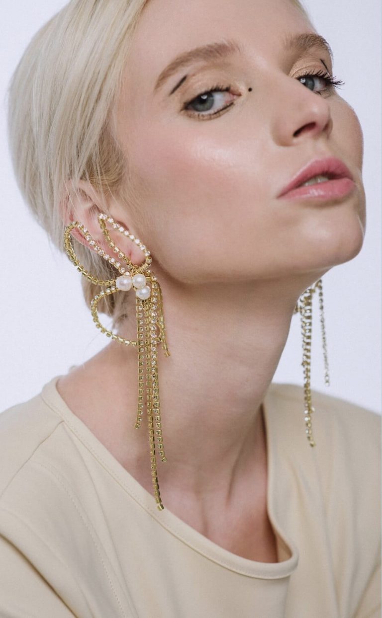 Crystal Orchid Statement Ohrringe