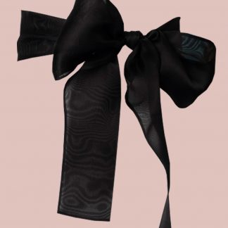 kisui Berlin Schwarzer Schleifengürtel Seide Organza elegant Abendmode