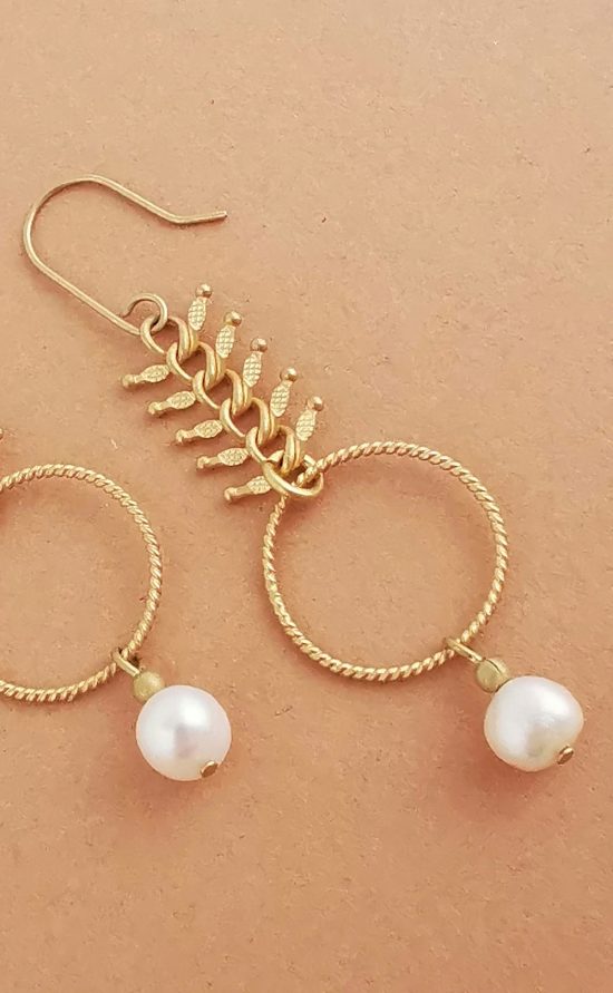 kisui Berlin Braut Ohrringe Schmuck Boho Perle Bridal Earrings