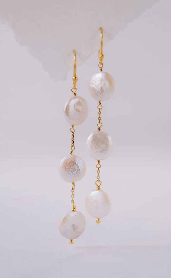 kisui Brautschmuck Ohrringe Perlenohrringe lang Bridal Earrings