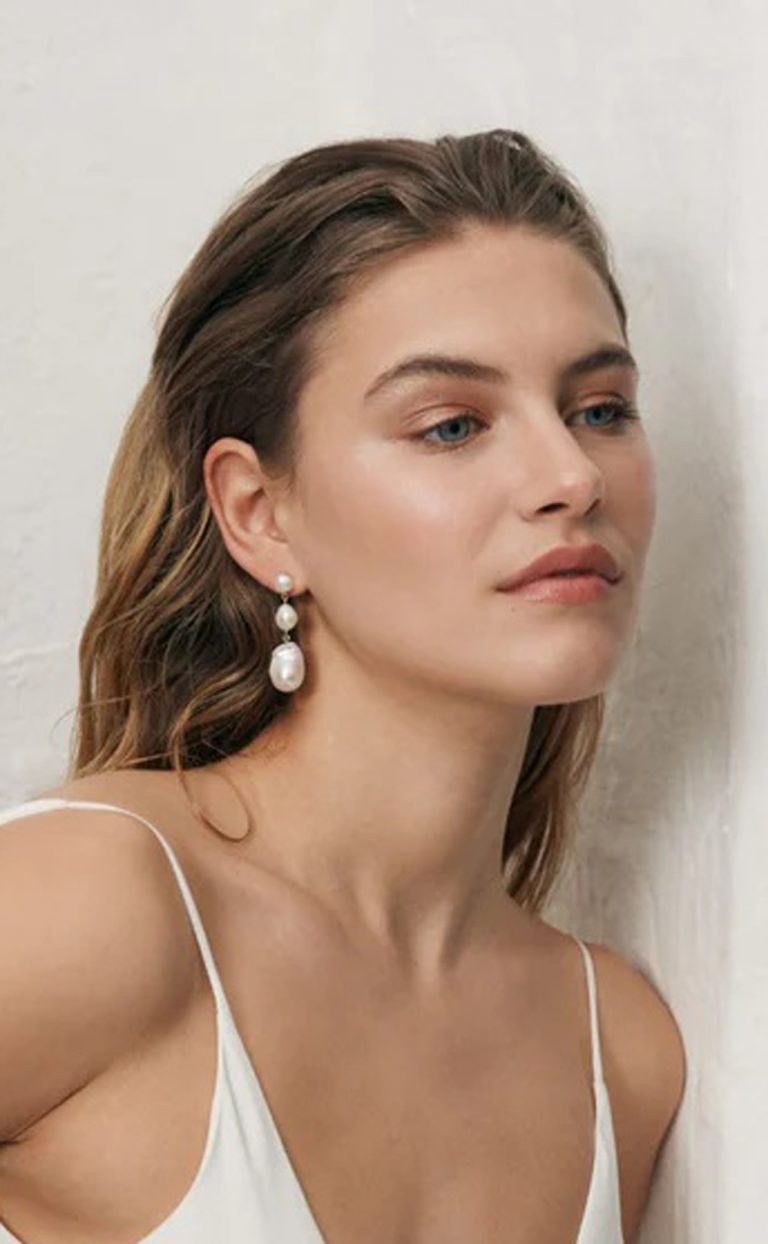 Aka Blanc- Perlenohrringe