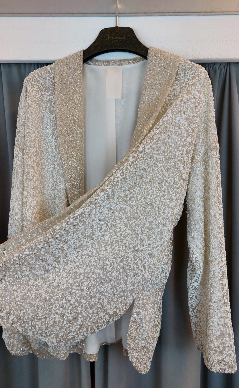 Oversize Blazer mit Glitzer