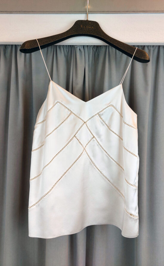 kisui Berlin Seidentop mit Perlendetails Made in Germany