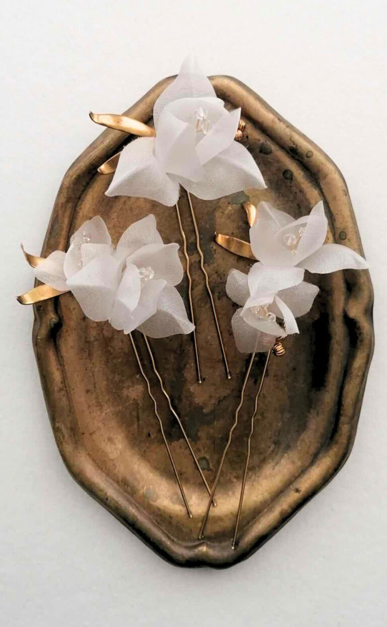 Haarnadeln „3-D Silk Organza Flower“