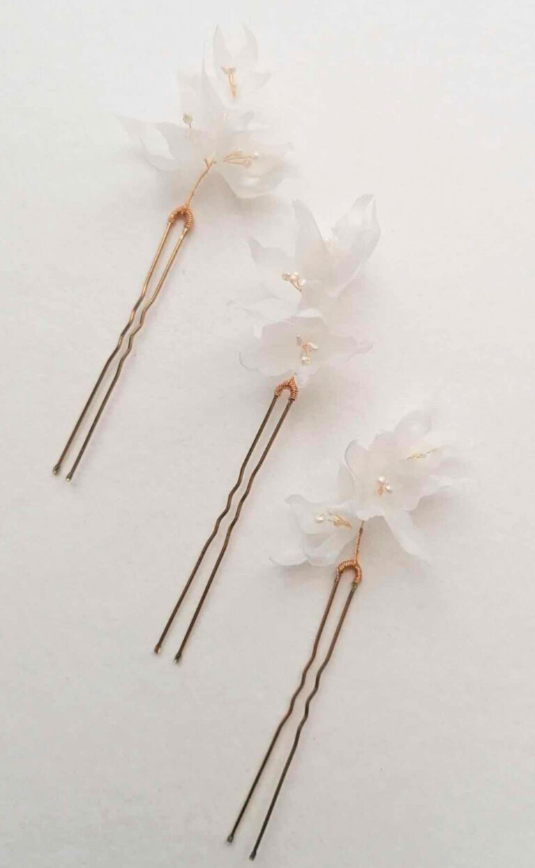 Haarnadeln „Kasty Silk Satin Organza Flower“