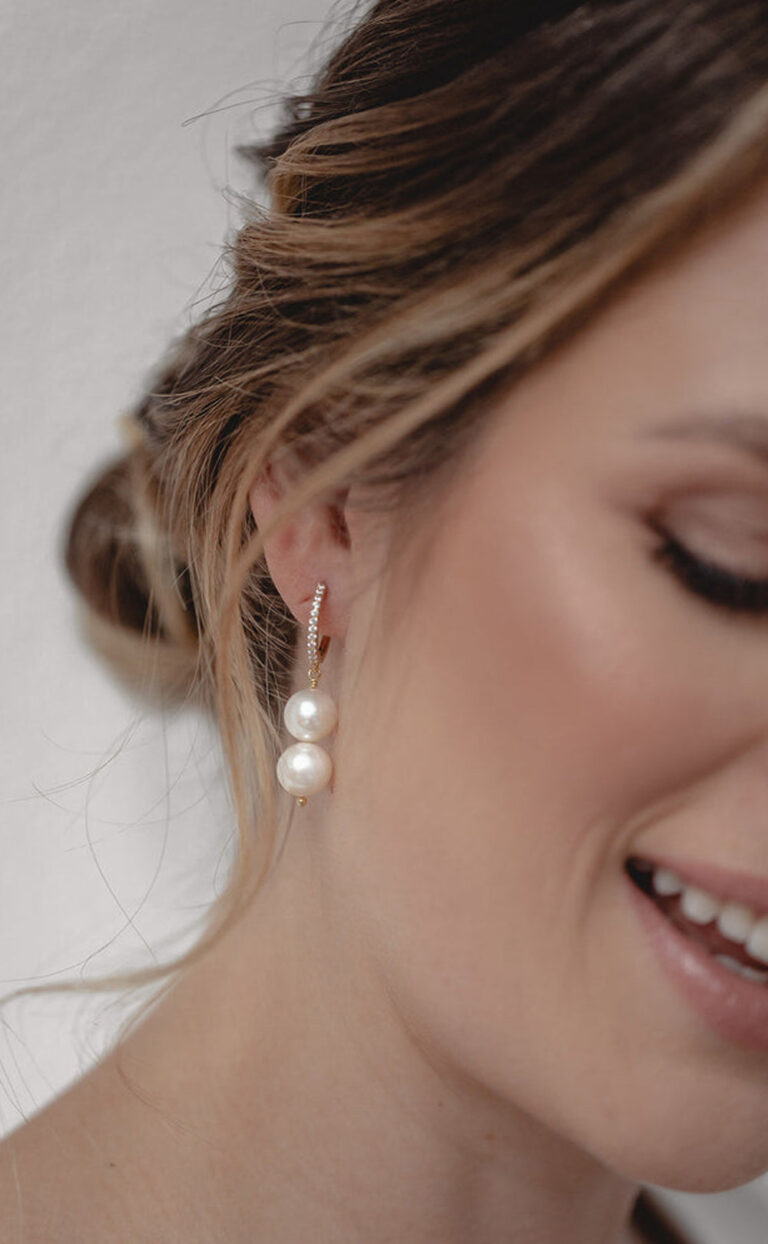 It Takes Two – Kristall-Creolen mit Süßwasserperlen