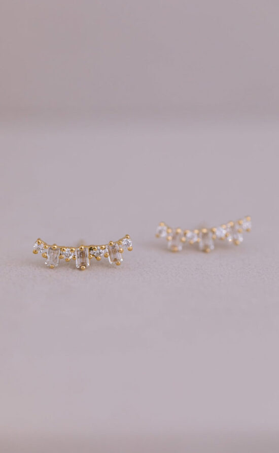 kisui Brautohrringe modern gold Edelstein Ohrringe Hochzeit