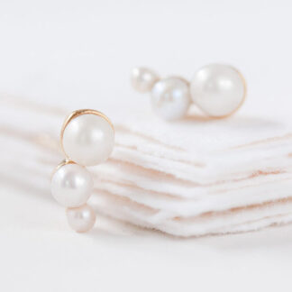 kisui Brautschmuck Brautohrringe Perlen Mini-Ohrstecker