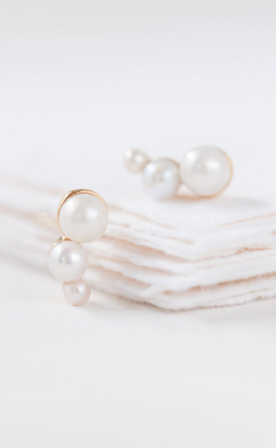 kisui Brautschmuck Brautohrringe Perlen Mini-Ohrstecker