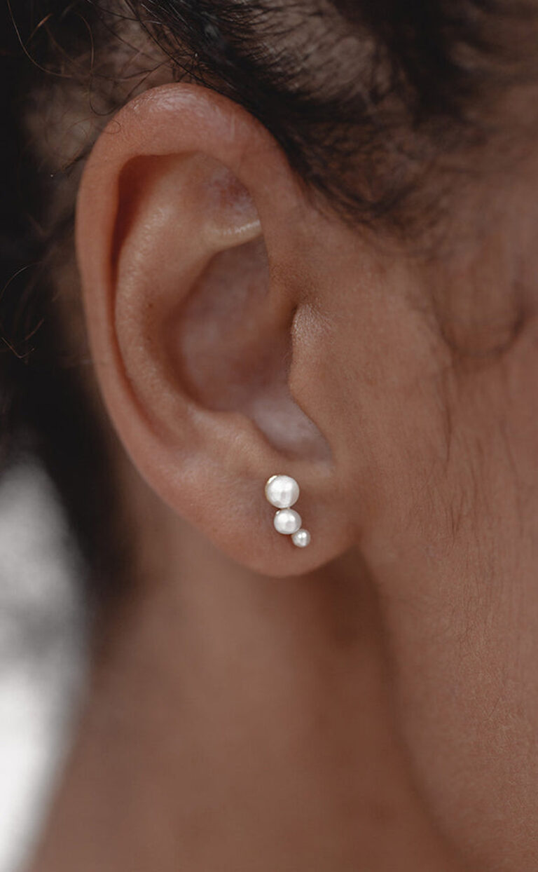 Tiny Trio – Mini-Ohrstecker mit Perlen
