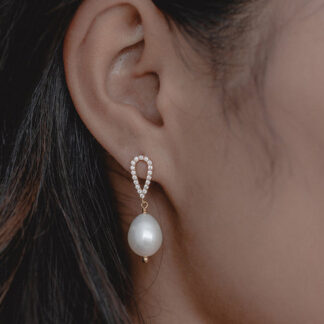 kisui Brautschmuck Brautohrringe klassisch mit Perle Hochzeit