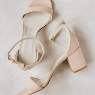 kisui Brautschuhe Sandale Blockabsatz Nude Hochzeit Braut