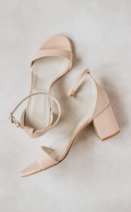 kisui Brautschuhe Sandale Blockabsatz Nude Hochzeit Braut