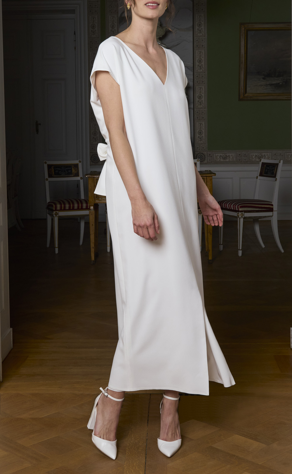 kisui Berlin Standesamt Kleid leger lässig Schleife Schlitz modern Wedding Civil Wedding