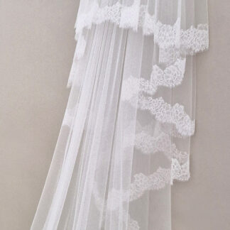 kisui Schleier lang Spitzenborte Veil wedding klassisch