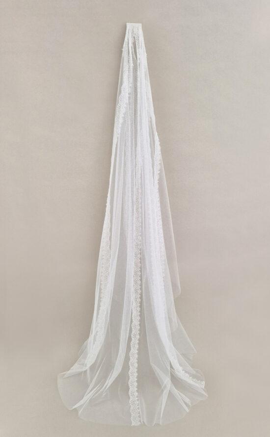 kisui Berlin Schleier einlagig modern mit Spitze Veil with lace modern