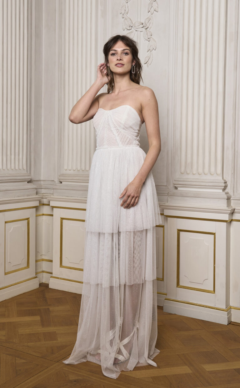 Corsagen-Brautkleid : Modell Eve-Strella Pure