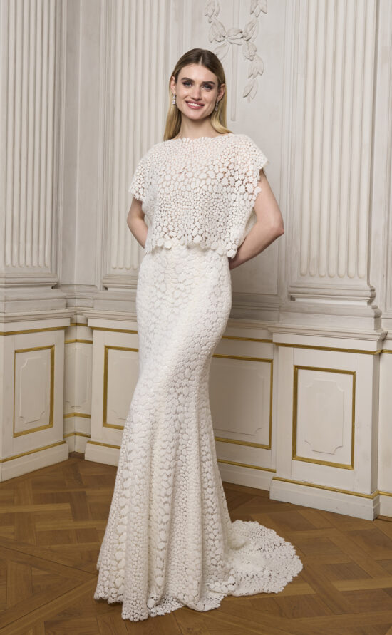 kisui Berlin Brautmode Hochzeitsmode Zweiteiler Brautrock Brauttop Bridal look Bridal Skirt Top mermaid