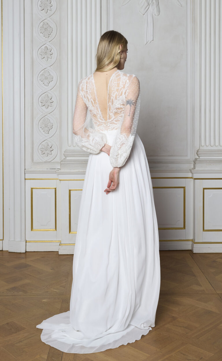 Brautkleid mit Ärmeln: Modell Boho Dots Pure