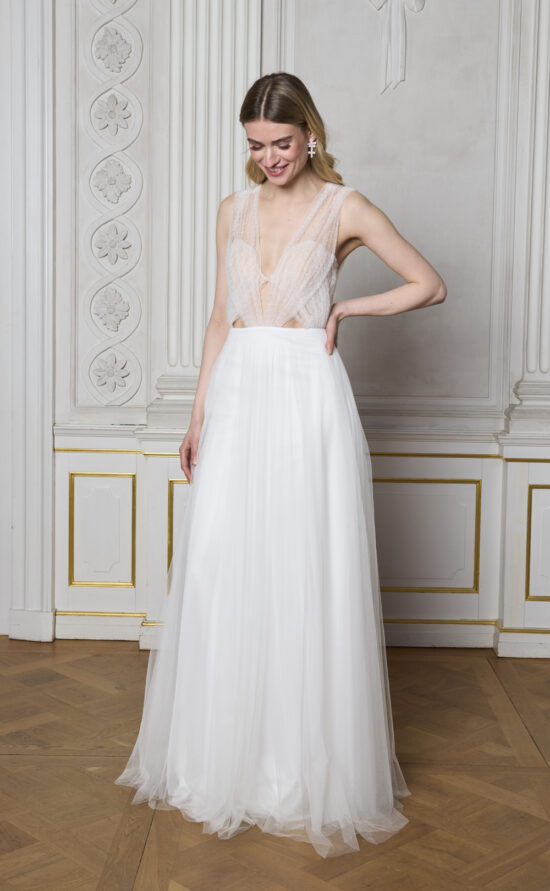 kisui OUI Brautkleid Hochzeitskleid Tüll Träger Bridal Dress Tulle