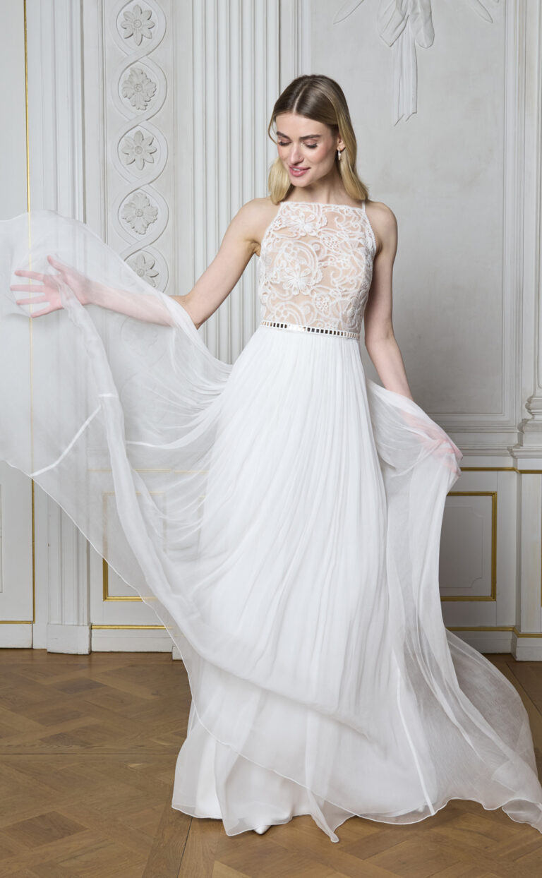 Fließendes Brautkleid: Modell Paleann