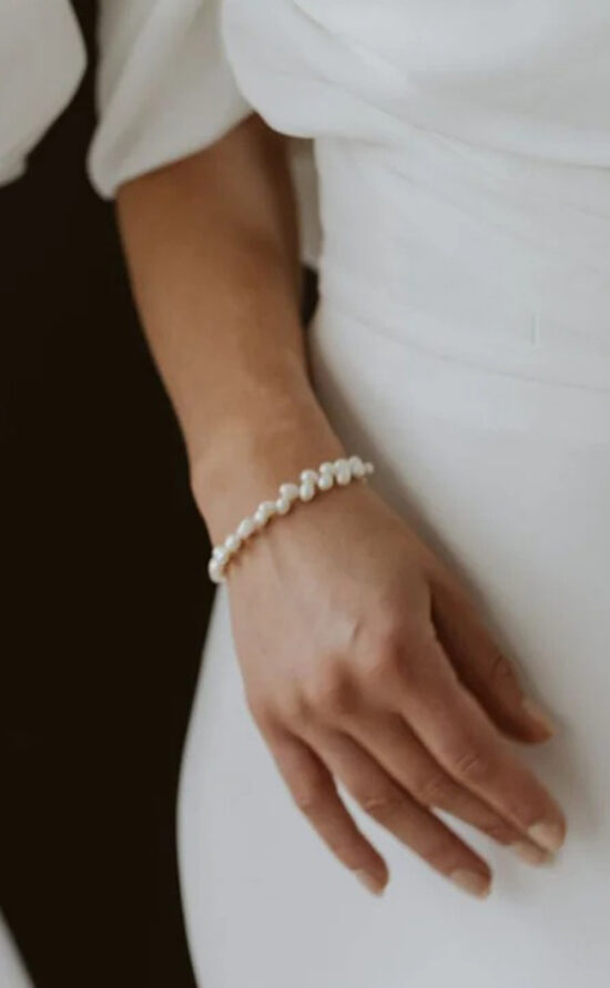 kisui Berlin Brautschmuck Armband Perlen silber