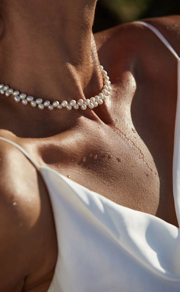 Amelie George – Perlenchoker Nina – silber